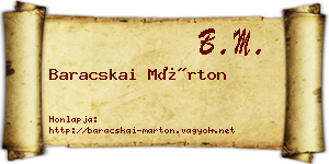 Baracskai Márton névjegykártya